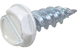 Ideal Downspout Screws: 35263 White Painted Hex Washer Head Self-Piercing Screws