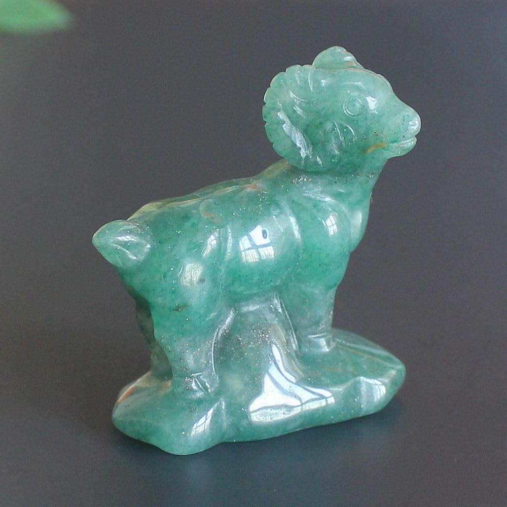 Statue de mouton en aventurine verte, le cadeau idéal en cristal