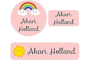 105 Pcs Personalized Name Stickers for School, Daycare and Travel