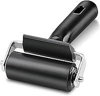 Yorwe 2.5-Inch Black Rubber Brayer Roller for Printmaking, Stamping, Ink Transfer & Anti-Skid Tape Application