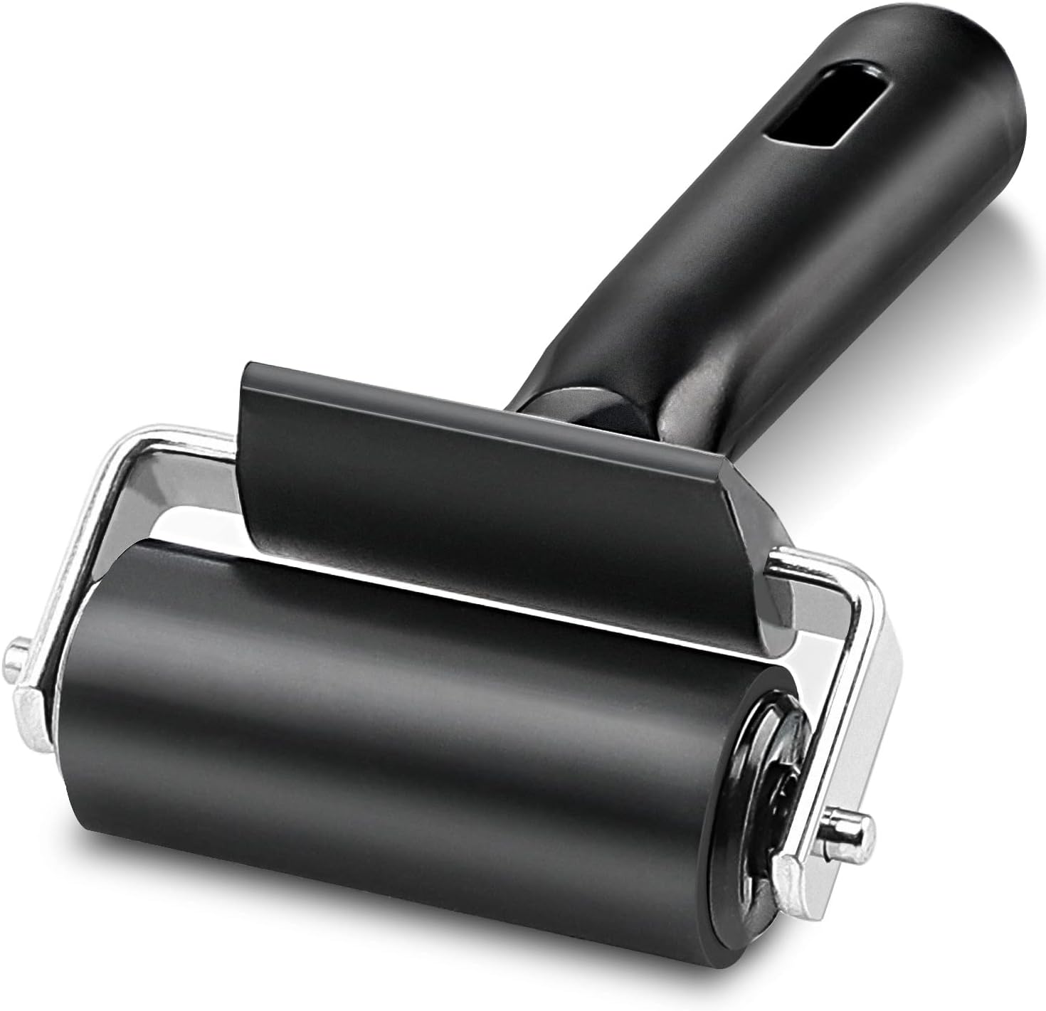 Rubber Roller, Ideal for Anti Skid Tape Construction Tools, Print, Ink and Stamping Tools (Black, 6.5CM)