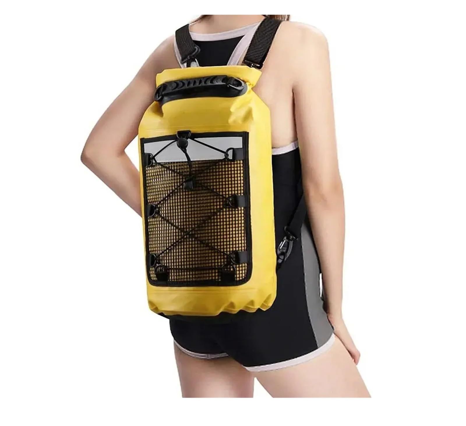 Bolsa Impermeable 10L/20L/30L, Paquete de Gran Capacidad con Correa for el Hombro for Nadar(Green 20L)