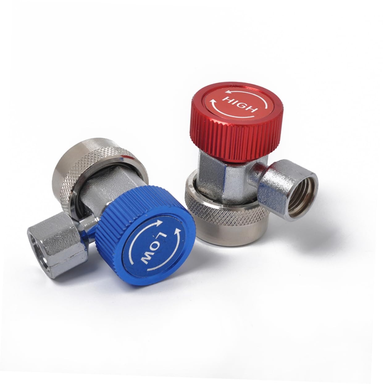 PRETYZOOM Car Air Conditioning Connector Adapter Quick Coupler for High Low Gauge Easy to Use and Practical Compatible with Manifold Gauge Material for Efficient Flow