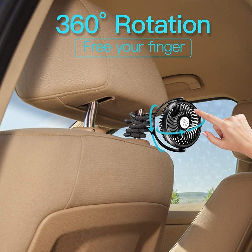 Battery Operated Stroller Fan, Clip On Fan for Baby Stroller, Flexible Tripod USB Personal Fan, Portable Golf Cart Fan with 12PCS LED for Crib Bike Car Seat Treadmill Camping Gym, 3 Speeds, Rotatable : Baby