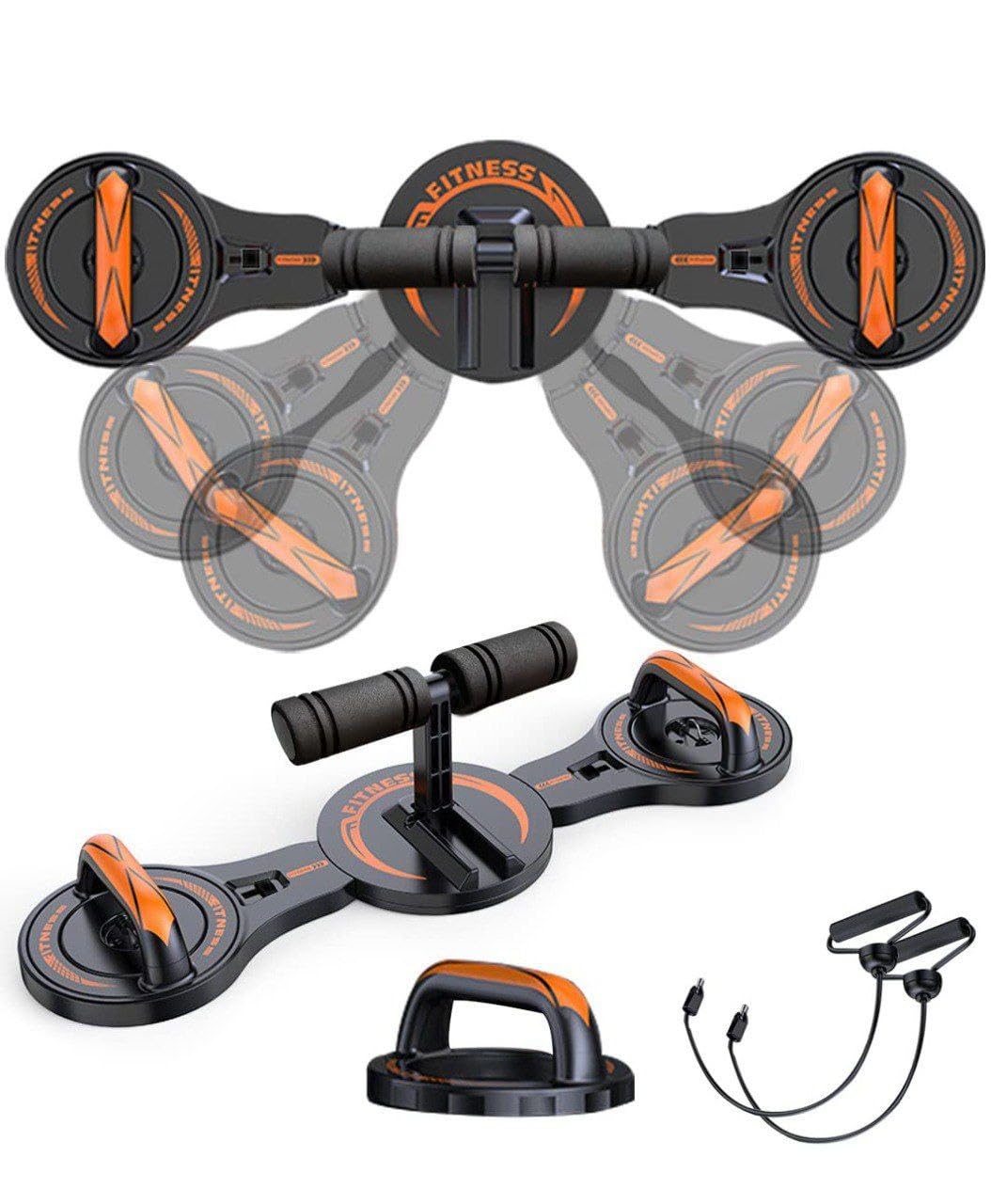 VAKTAVYA 9 In 1 Body Building Exercise Tools,Hand Grip,Finger Gripper Combo Pack-Workout Push Up Stands,Training System For Men&Women Push Up Board 9 in 1 Home Workout Equipment Multi-Functional Pushup Bar-image-35