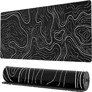 Waterproof Large Gaming Mouse Pad With Durable Stitched Edges Non Slip Rubber Base Smooth Surface Mouse Mat Desk Pad For Home Office Gaming 27 5 X11 8 X0 08 Dark Gray