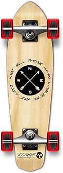 Yocaher Skateboards 31" x 7.75" or 8.25" or Cruiser Skateboard w/Pro Maple Skate Board Deck ABEC-9 Bearing Complete-11 - Micro - The Wander Natural, Micro Cruiser