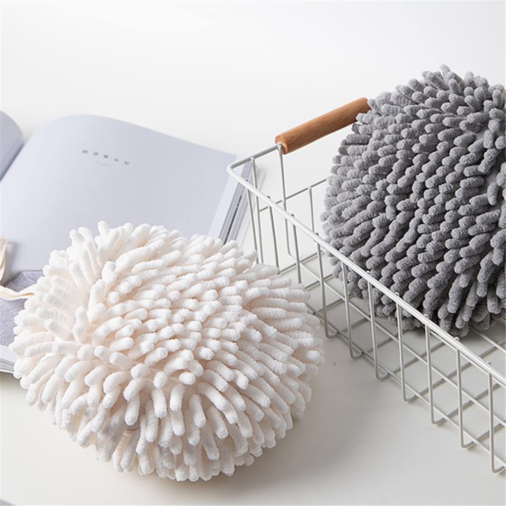 Essuie-Mains Doux épais Absorbant à séchage Rapide éponge en Fibres Fines Chiffon en Peluche Cuisine Salle de Bain Serviette (Argento comme Le Montre l'image)