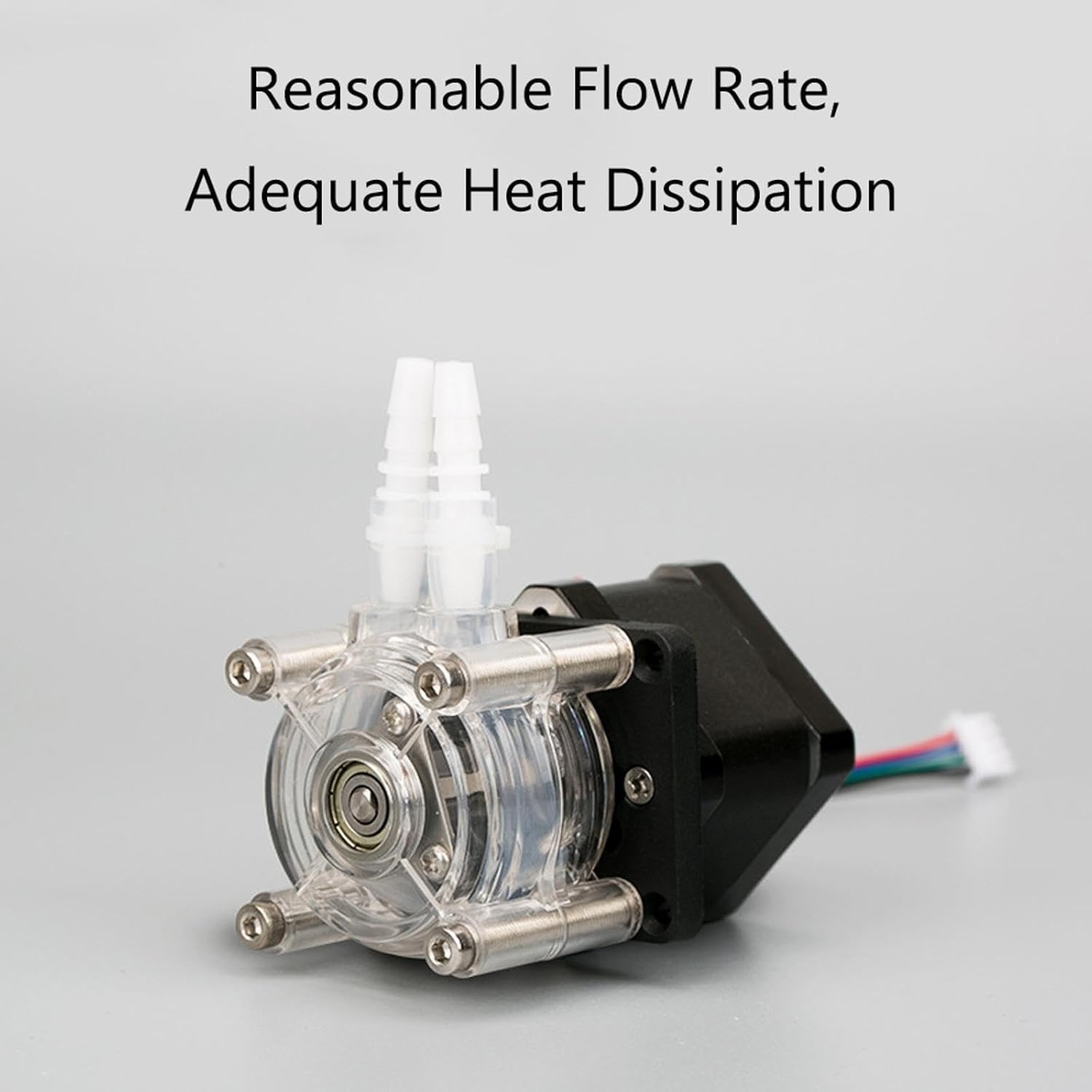 SEIWEI High Flow Peristaltic Liquid Vacuum Pump, 420ml/min Self-Priming Circulation Pump for Aquarium Lab Analytical, Kitchen & Washer Machine (Moedl B, Composite Tube)