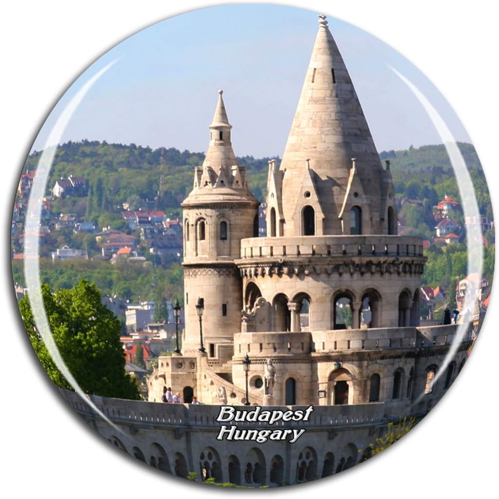 Hungary Fishermen's Bastion Budapest Fridge Magnet 3D Crystal Glass Tourist City Travel Souvenir Collection Gift Strong Refrigerator Sticker