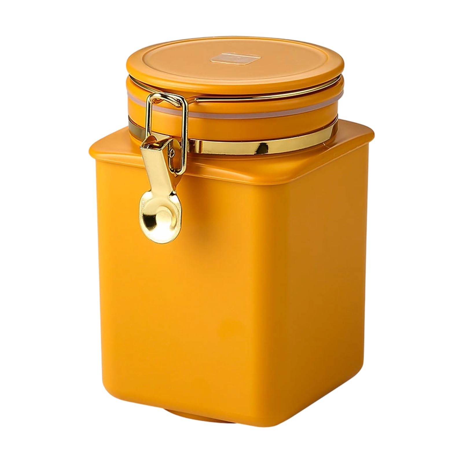 MCAOAL Transparent Coffee Container with Built in Air Release Gate to Keep Beans and Visible for Easy Monitors Metal Seal Coffee Can