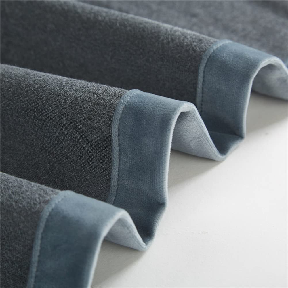 GUOCU Verdunklungsvorhang Blickdicht Samtvorhänge mit Schlaufen Thermogardine Ösenvorhang Vorhang Samt Gardine Weich Schlafzimmer Wohnzimmer Lounge Grün2 214X160cm(1 Stück)