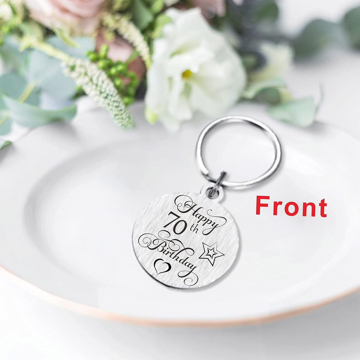 Laluminter Happy Birthday Gifts Keychain Presents for Girls Women Boys Men, Double Sides Engraved - Image 4