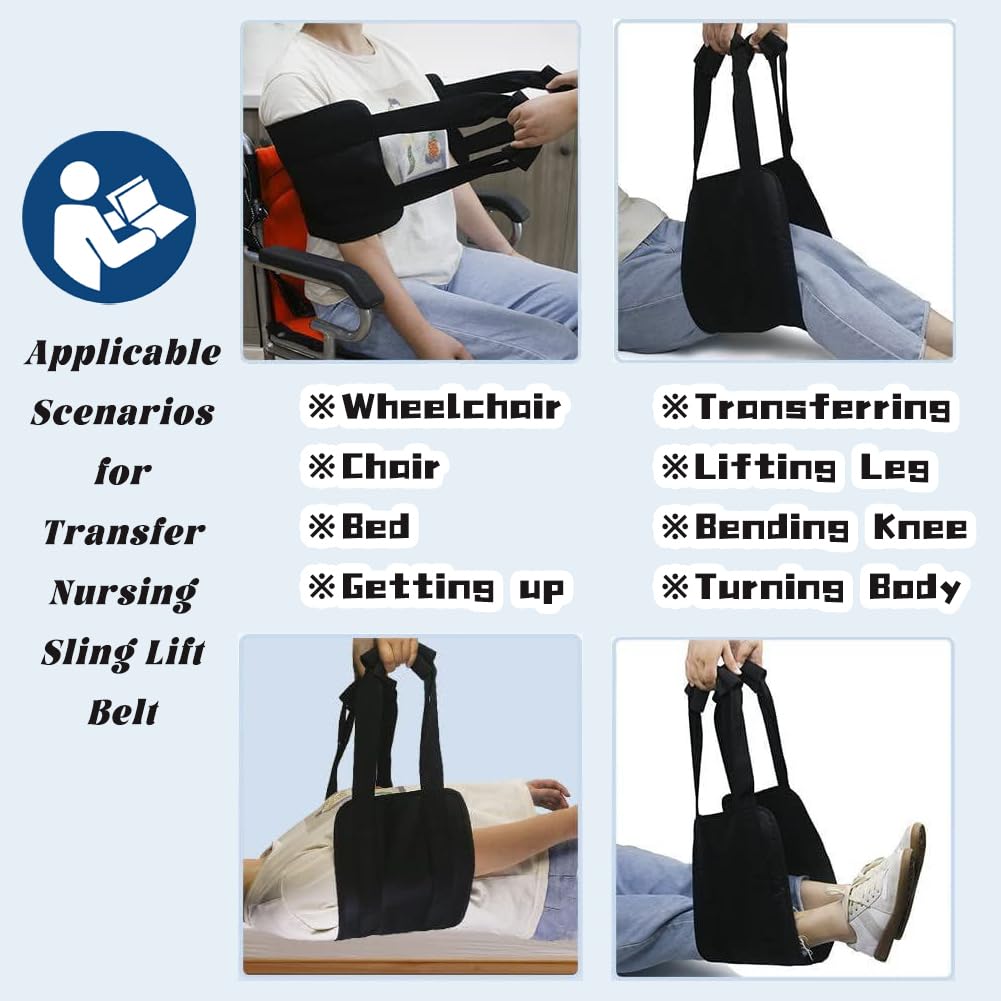 Dispositivo de giro para pacientes postrados en cama con correa de fijación y cinturón de elevación de traslado, juego de cinturón de elevación multifuncional, almohada giratoria para cama, reposo de