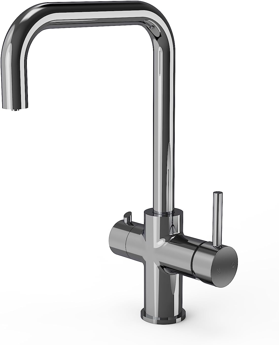 3 in 1 Instant Hot Water Tap Dispenser - Water Heater Kitchen Sink Mixer Tap with Tank and Filter - (Chrome)
