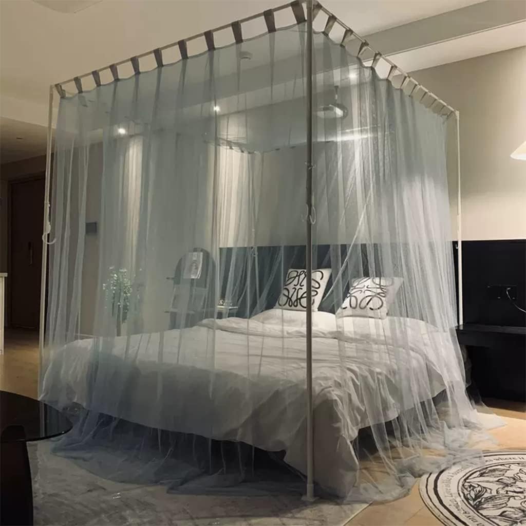 Mosquito Net Canopy Curtain - Elegant 4 Corner Post Bed Canopy for Twin, Full, Queen, King Size Beds - Perfect for Adults, Teens, Boys, and Girls