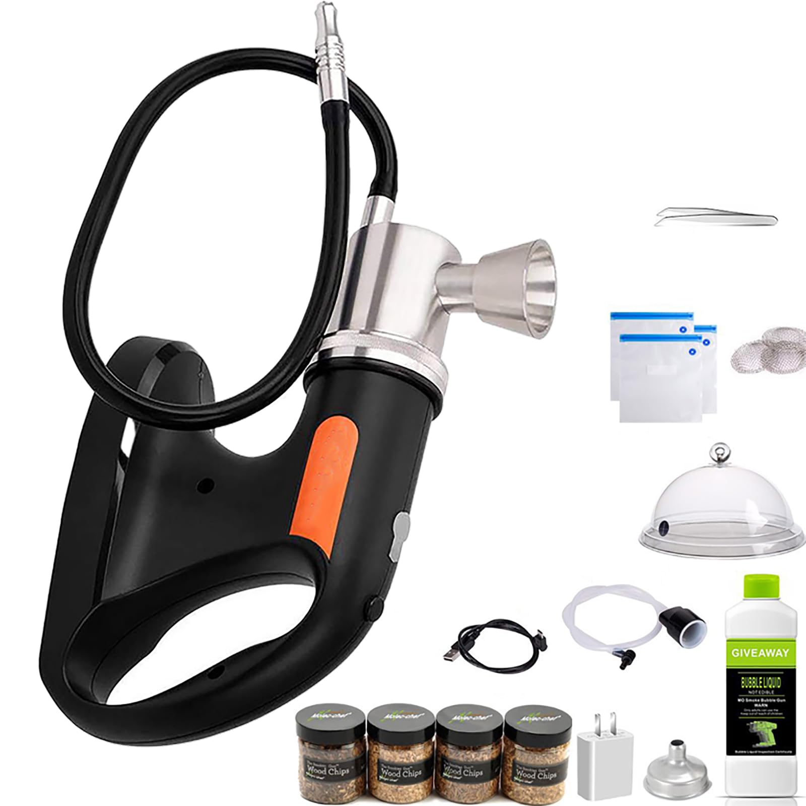 Pistolet à fumée portable USB avec fonction aspirateur pour fumage alimentaire