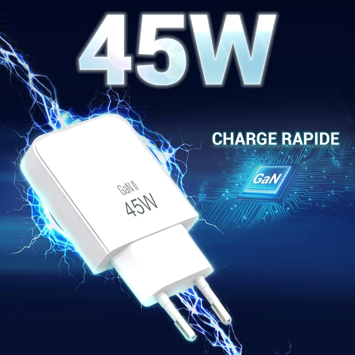 5 caricabatterie rapido 45 W compatto USB C e USB A – caricabatterie per iPhone 17 – ultima tecnologia GaN 2026 – presa di alimentazione per iPhone, Samsung e computer portatili, colore: bianco