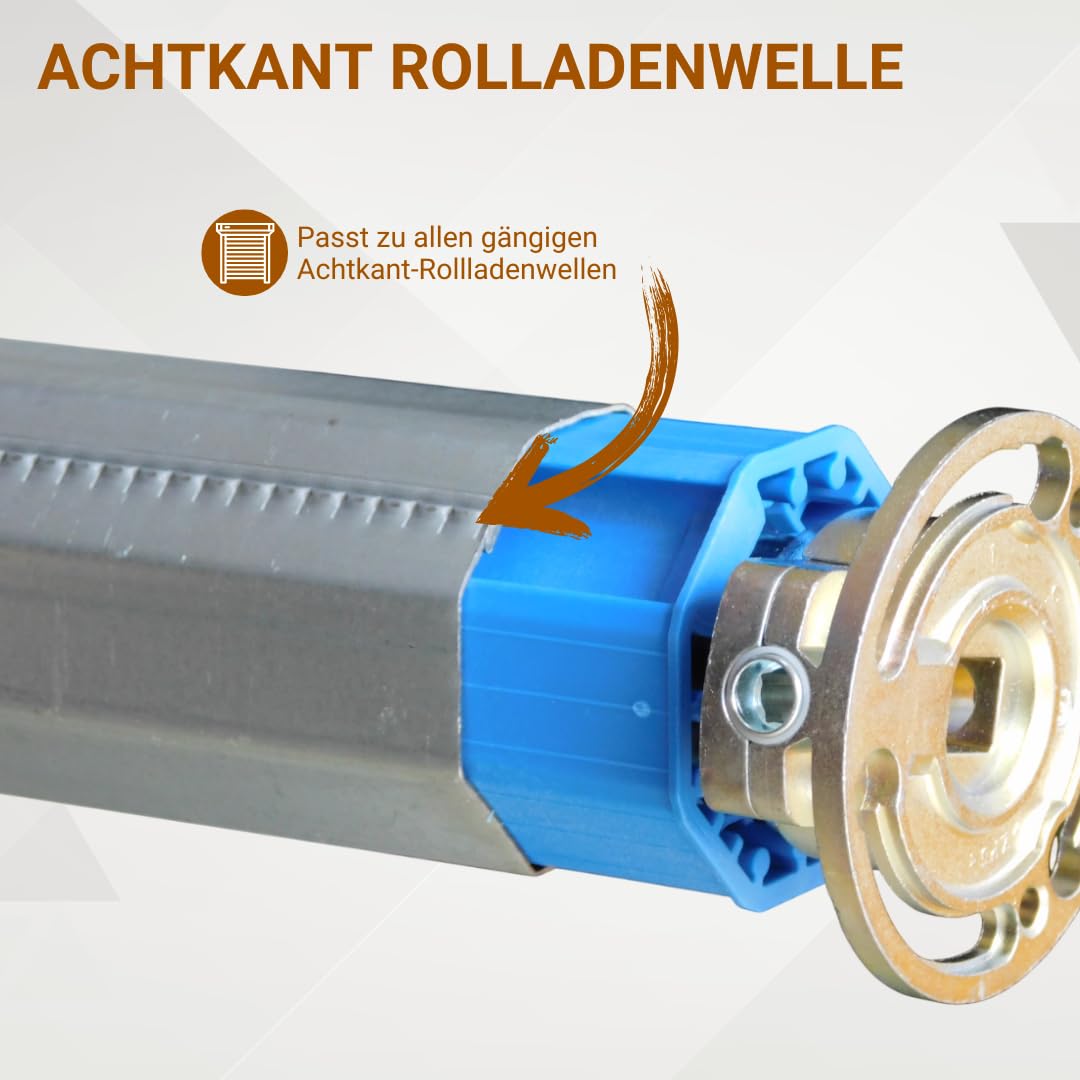 markiso Rolladengetriebe 4:1 - Freilauf links, Kegelradgetriebe mit 6 mm Innensechskant - Kurbelgetriebe für Rolladen passend für SW40 Rollladenwelle