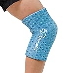 TheraICE Junior Knee Ice Pack Wrap Compression Sleeve for Injuries, Reusable Gel Cold Packs Brace Also for Ankle & Calf - Flexible Cold Wrap Recovery for Meniscus, ACL, MCL Pain Relief (X-Small)