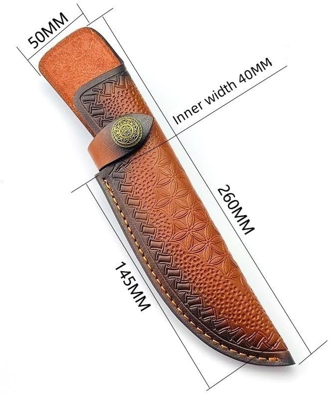 2PCS Knife Sheaths for Belt, Leather Knife Cases with Snap Closure Fit for Outdoor Camping, Hiking