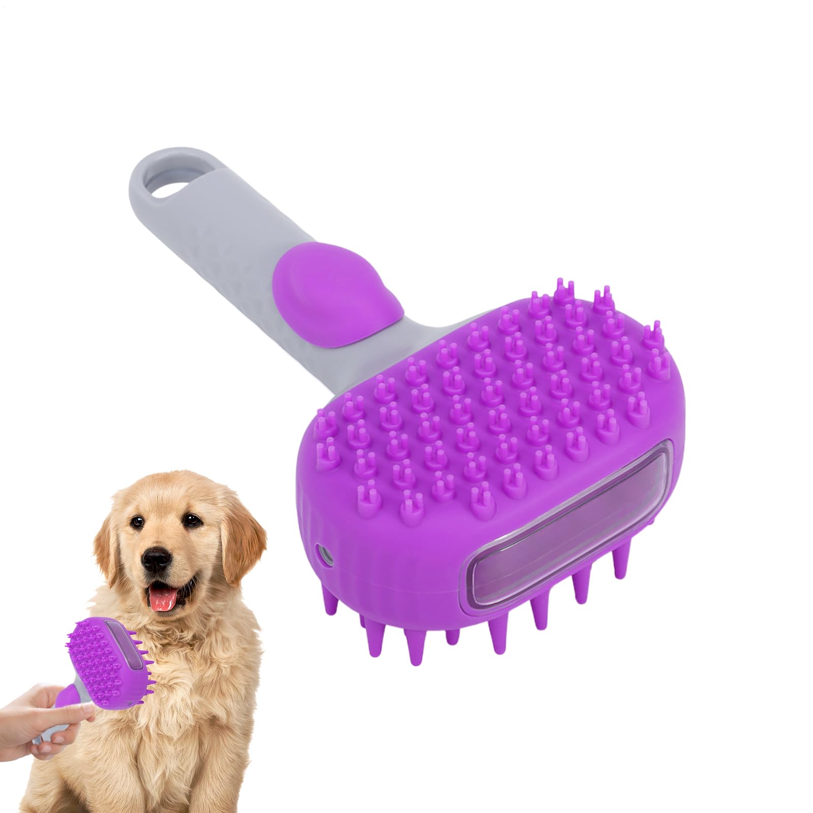 Cepillo Alisador De Vapor Para Gatos Cepillo De Vapor Para Mascotas | Doble Cara Antienredos Peine Masajeador Limpieza Profunda Para Razas Medianas Pelo Corto Y Largo Cachorros Y