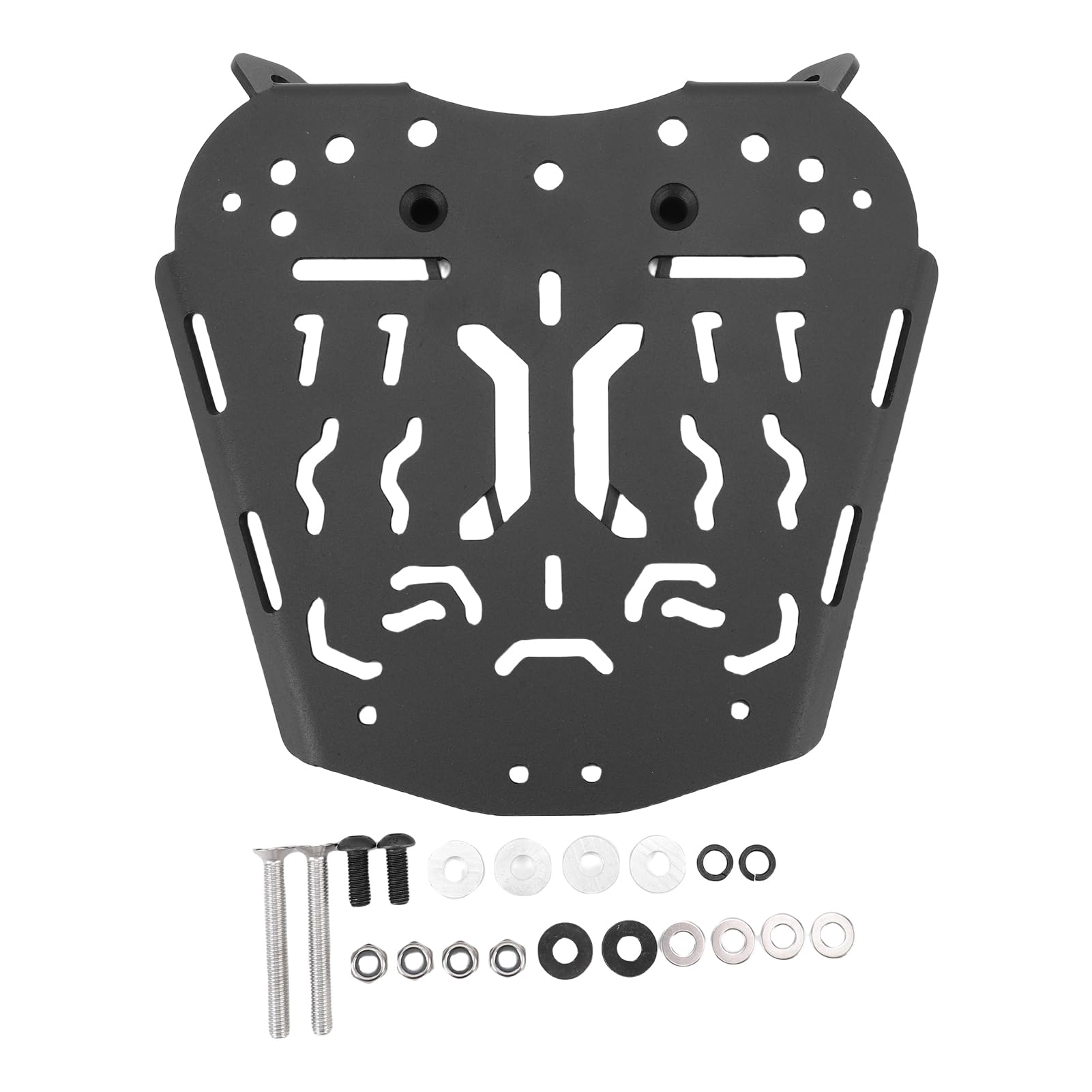 Ausla Piastra Posteriore per Scatola di Coda di Motociclette, Staffa Portapacchi in Acciaio Al Carbonio, Piastra di Montaggio per Top Case per ZONTES 368G 501G