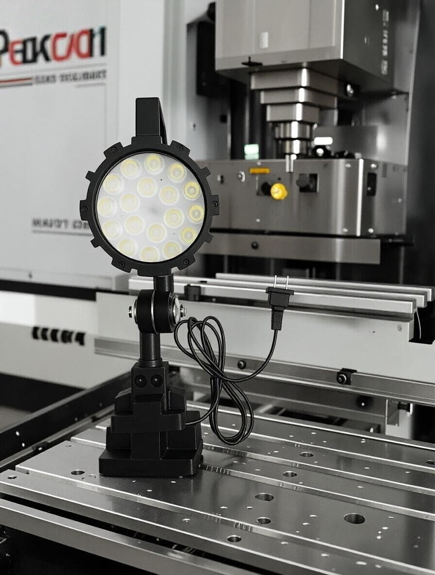 18W led máquina luces 120V lámpara de banco de trabajo de aleación de aluminio impermeable para CNC torno taladro mesa industrial iluminación-brazo corto (18, Vatios)