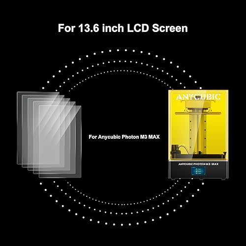 Miniatura 6 de 5 protectores de pantalla de 13.6 pulgadas para Anycubic Photon M3 Max, película protectora de pantalla LCD original para impresoras 3D LCD SLA de