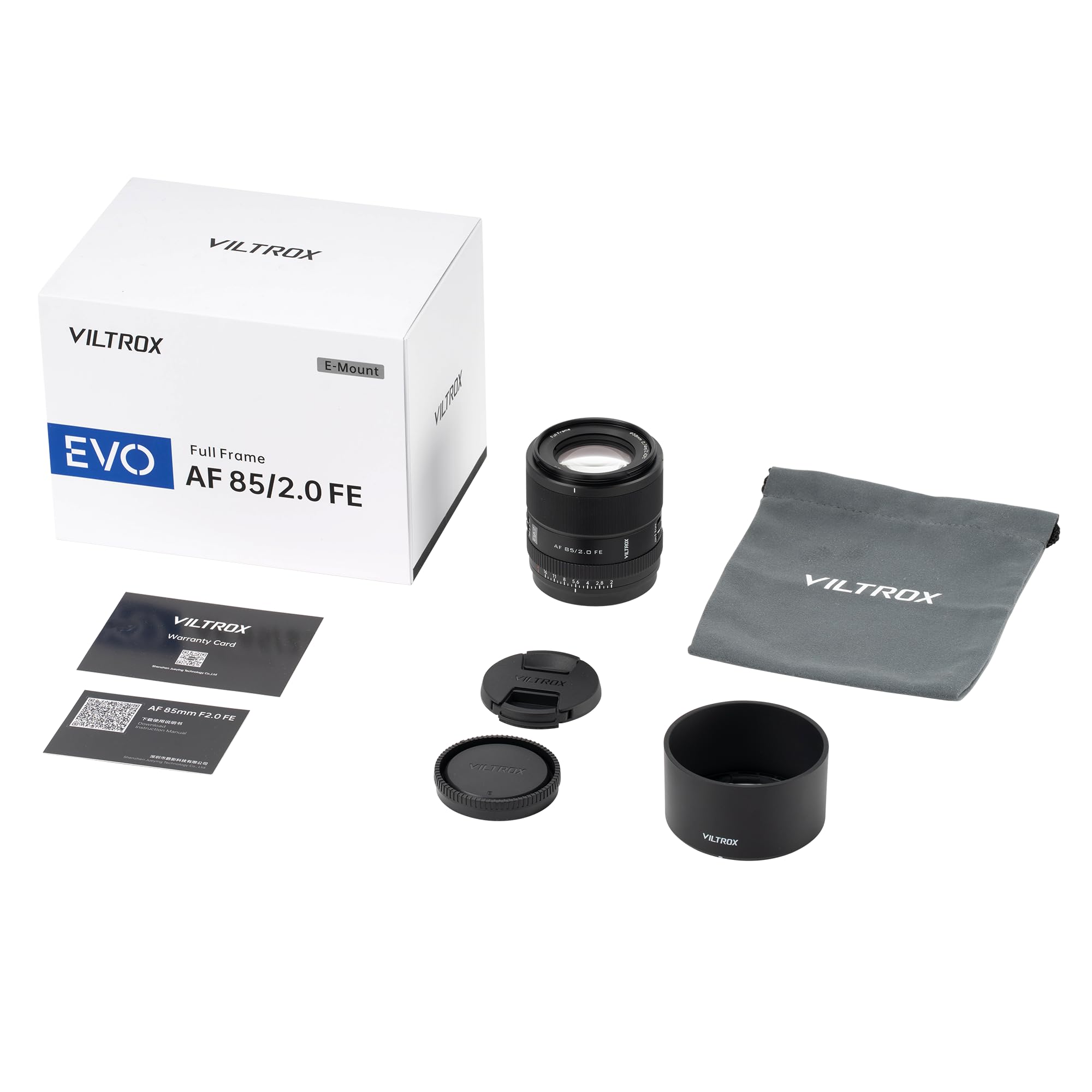 Obiektyw VILTROX AF 85mm F2 EVO FE, obiektyw portretowy z automatycznym ustawianiem ostrości, Full Frame, z mocowaniem Sony E, do aparatów a7, a7II, a7III, a7IV, a7R, a7RII, a7RIII, a7RIV, a7RV, a7S