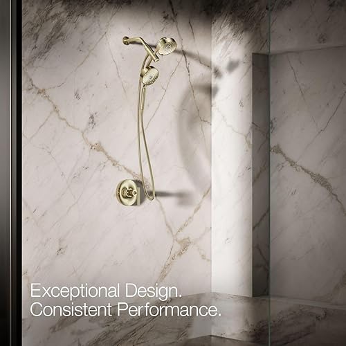 Vista 79 de KOHLER 23219-TT Purist - Kit combinado de ducha multifunción 2 en 1, cabezal de ducha giratorio con cabezal de ducha de mano, 2.5 GPM, titanio