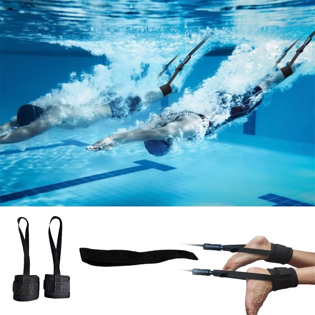 Adjustable Swim Training Resistance Elastic Belt Swimming Exerciser Safety Rope Latex Tubes