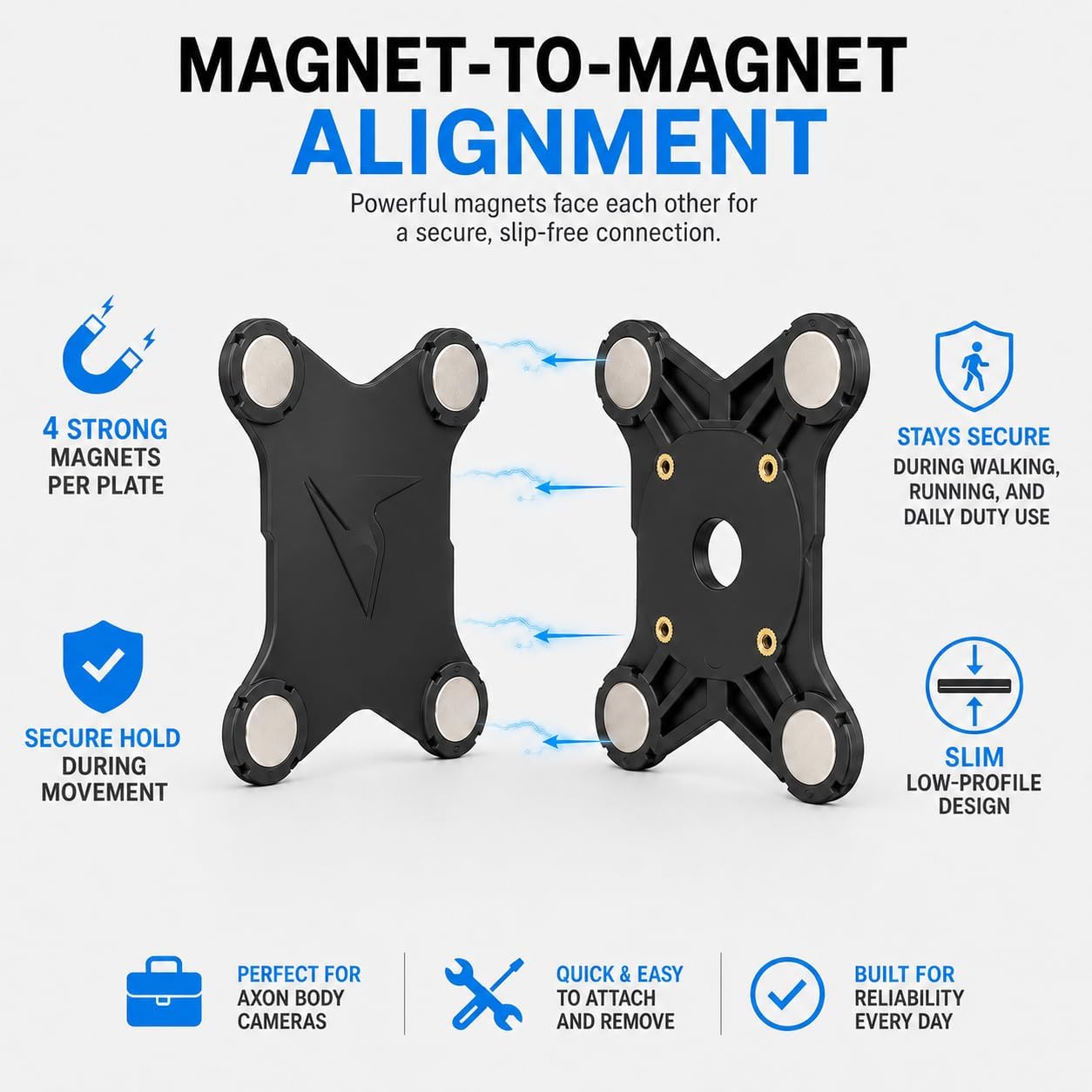 Magnetic Body Camera Mount for Axon Body 2/3/4/Workforce image 2