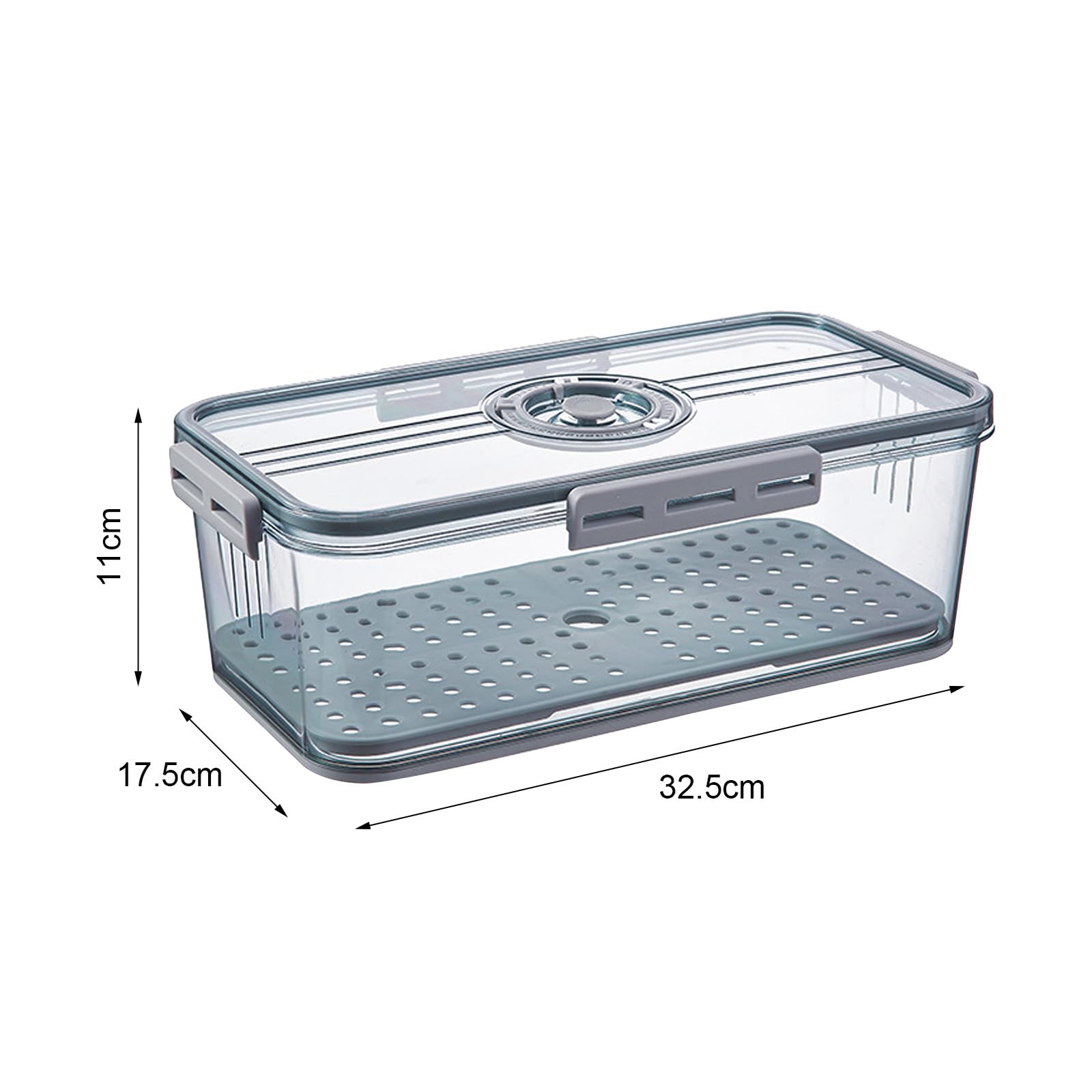 DAWRIS Boîte à pain, boîte à pain, boîte à pain, boîtes de rangement en plastique avec couvercles - Panier de rangement - Boîtes à pain - Boîte de rangement empilable pour réfrigérateur