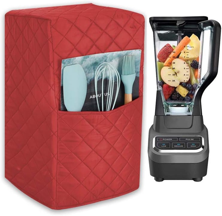 Kitchen Blender Dust Cover,Blender Covers Compatible with Ninja Foodi Blender,Blender Covers For kitchen Appliance Covers,Blender Cover with Accessory Pocket.Juice Cover Gift For Women.