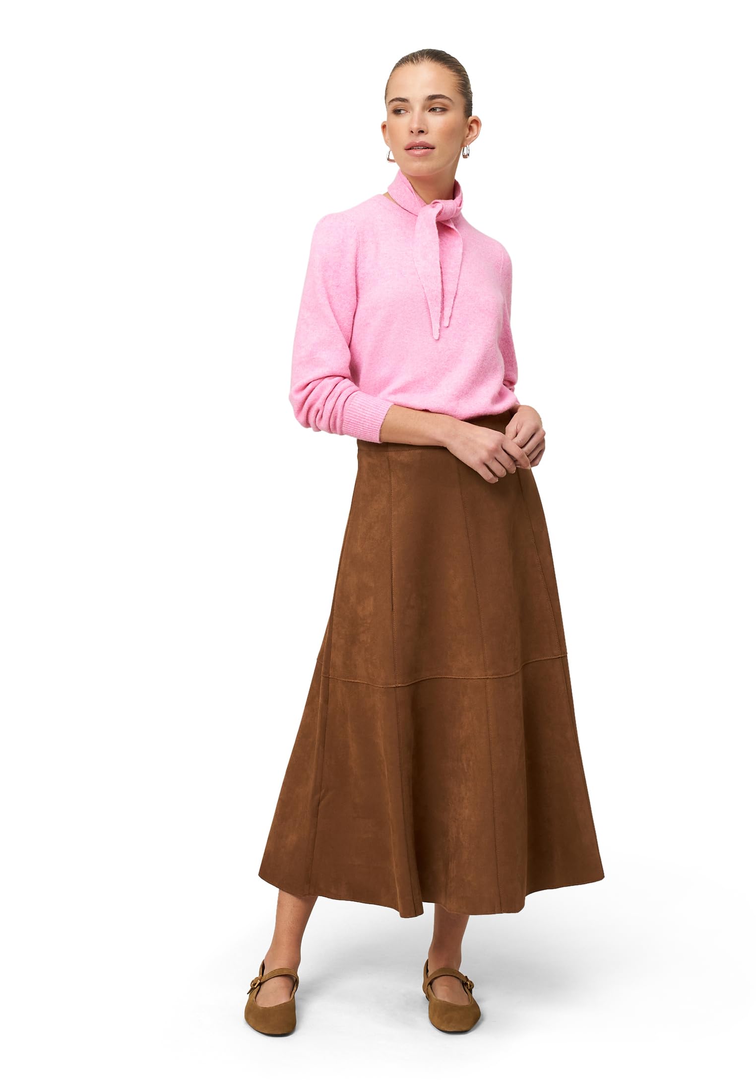 zero Damen Pullover mit Strickhalstuch