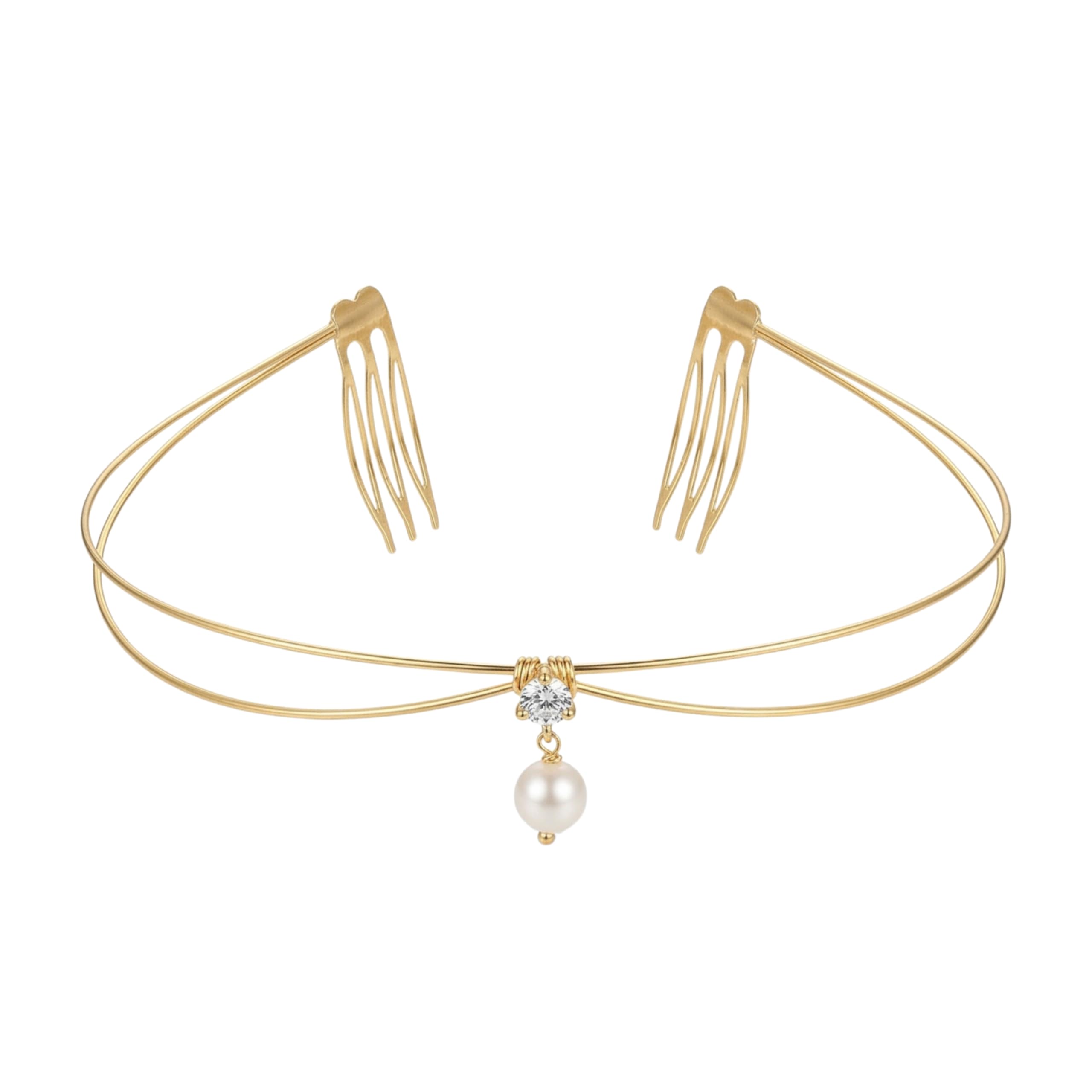 Elegant Gold Plated Tiara for Women & Girls | Crystal Crown Headband for Wedding, Bridal, Party, Prom, Birthday & Pageant | Princess Hair Accessory for Special Occasions-image-34