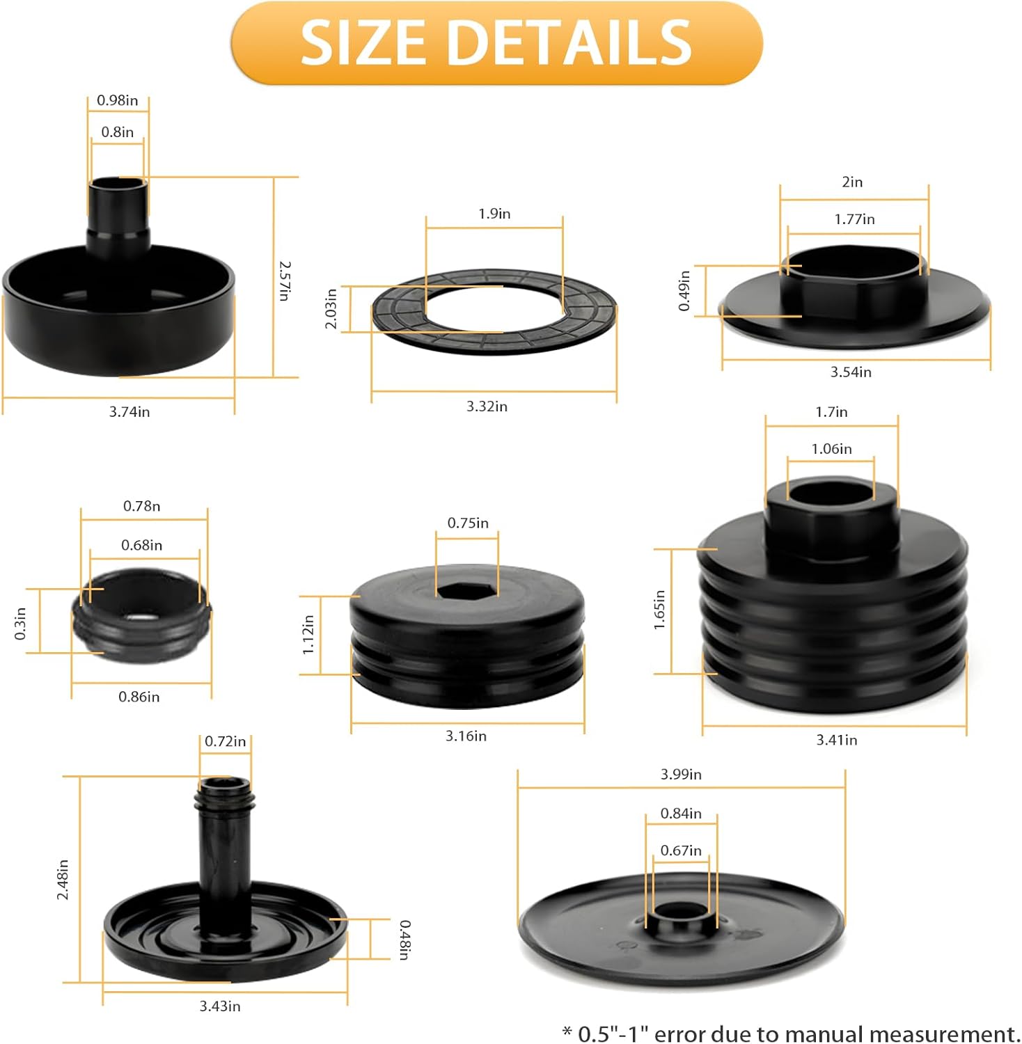 8PCS Silicone Body Mount Kit Fit for 2008-2016 Ford F-250 F-350 Crew Cab Superior Silicone Cab Mount Bushings Improve Bumpy Ride Durable Components Outperforms OEM and PU Mounts (Black)