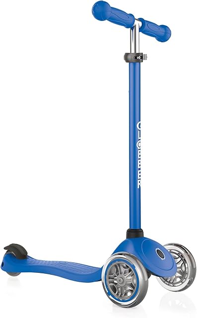 Globber Primo 3 Wheel Kids Adjustable Handle Height Kick Scooter for Boys and Girls aged 3 Years Plus - Max User weight 50 kg - with a 2 Year Warranty