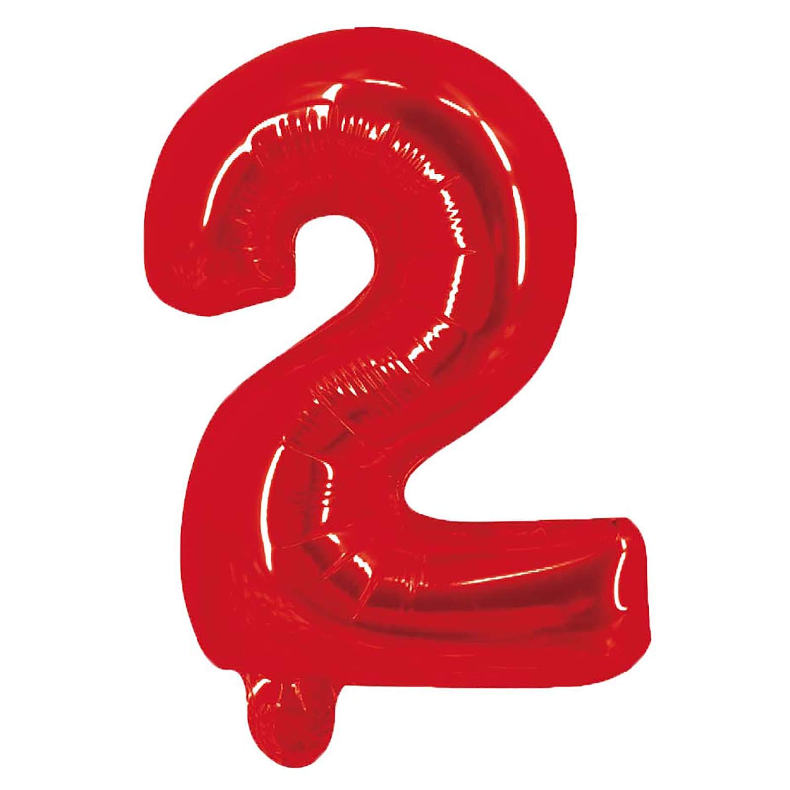 Party Time 2 Number Foil Ballon, Red