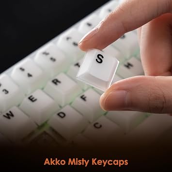 Akko MOD68 8k Rapid Trigger Aluminum Gaming Keyboard Misty White Wired HE Keyboard, AstroAim Switch
