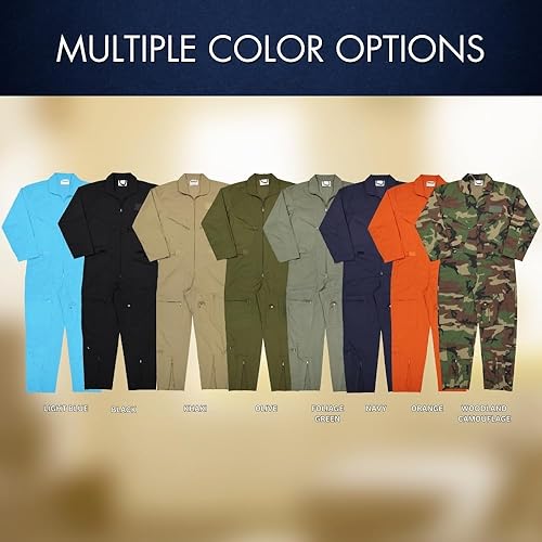 Vista 5 de overol de vuelo de la Fuerza Aérea, uniforme de trabajo estilo ejercito de los Estados Unidos, con broche de Army Universe