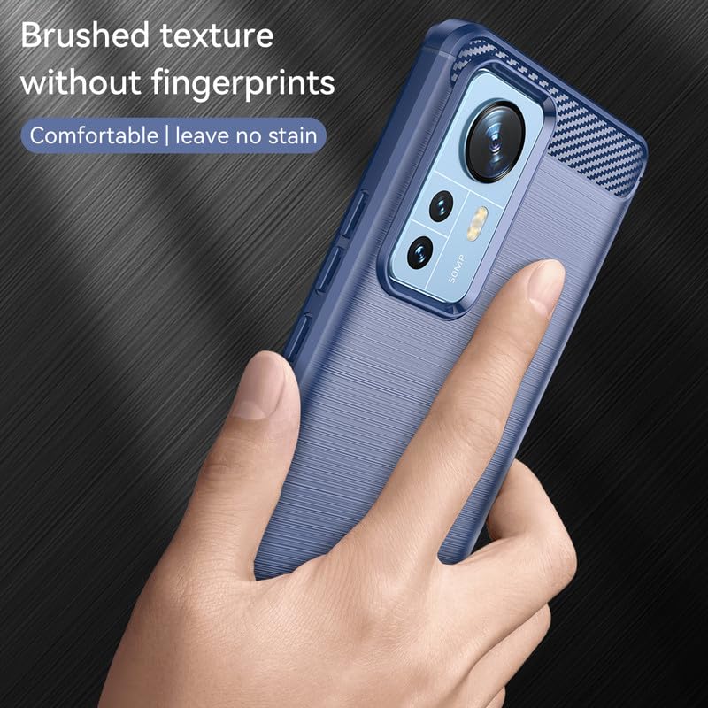 Image of Hybrid Carbon Fiber Back Case for Xiaomi Mi 12T Pro /Xiaomi 12T (Blue)