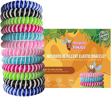 Repellent Coil Bracelet, 12 pcs, up to 480 Hours Insect Repellent Protection