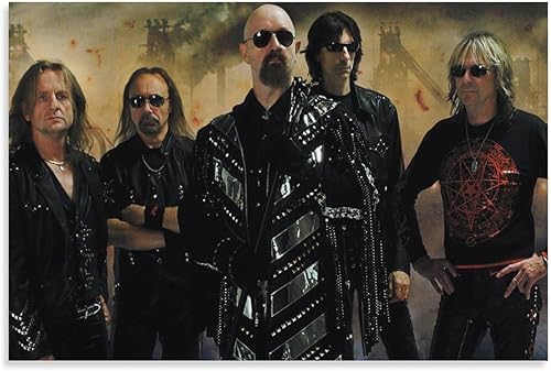 Póster de la banda de Judas-sacerdote Póster de lienzo para decoración de dormitorio, paisaje, oficina, San Valentín, cumpleaños, regalo, sin marco,