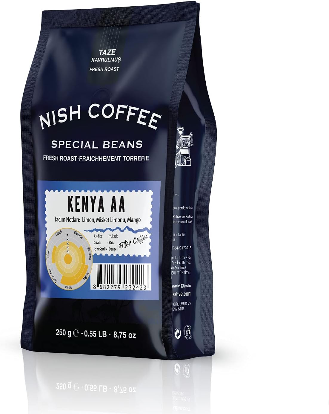 Nish Filtre Kahve Kenya 250 Gr - Çekirdek