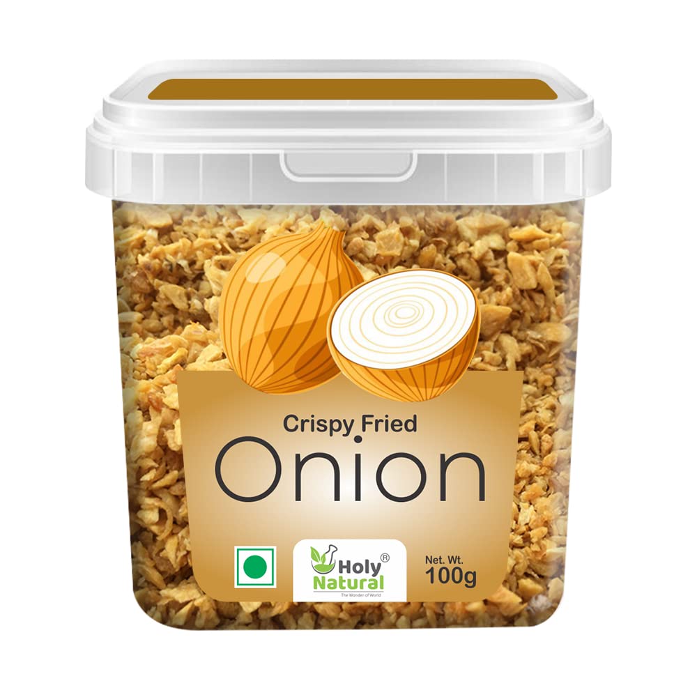 Holy Natural Crispy Fried Onion 100 gm, Crunchy Birista, and Crispy Fried Onion Flakes, Use for making biryani, soups, dals, sandwiches. (B0BQ3Q3HTT) Amazon Price History, Amazon Price Tracker