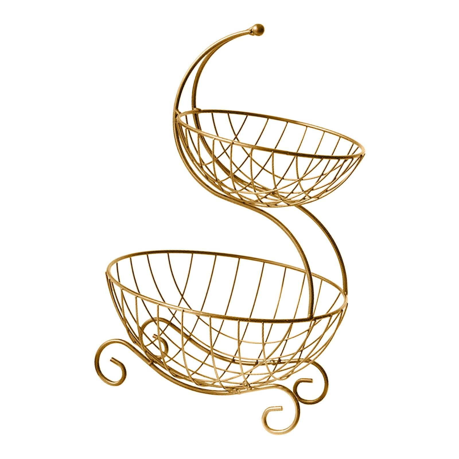 Colgador de plátanos decorativo para organizar el mostrador con un toque dorado