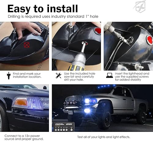 Miniatura 6 de Xprite - Juego de luces led estroboscópicas ocultas