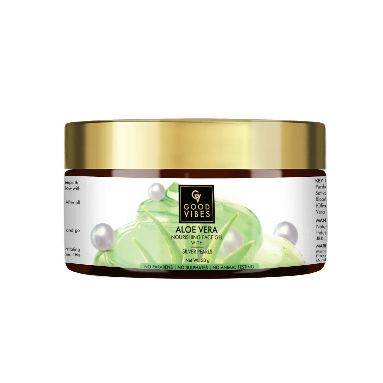 Good Vibes Aloe Vera Nourishing Face Gel with Silver Pearls (50 g